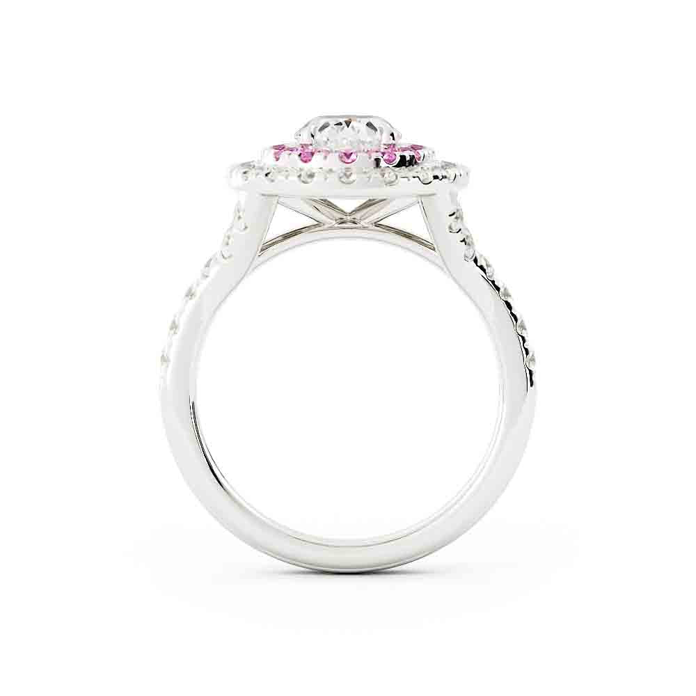 Pink Diamond Accent Engagement Ring