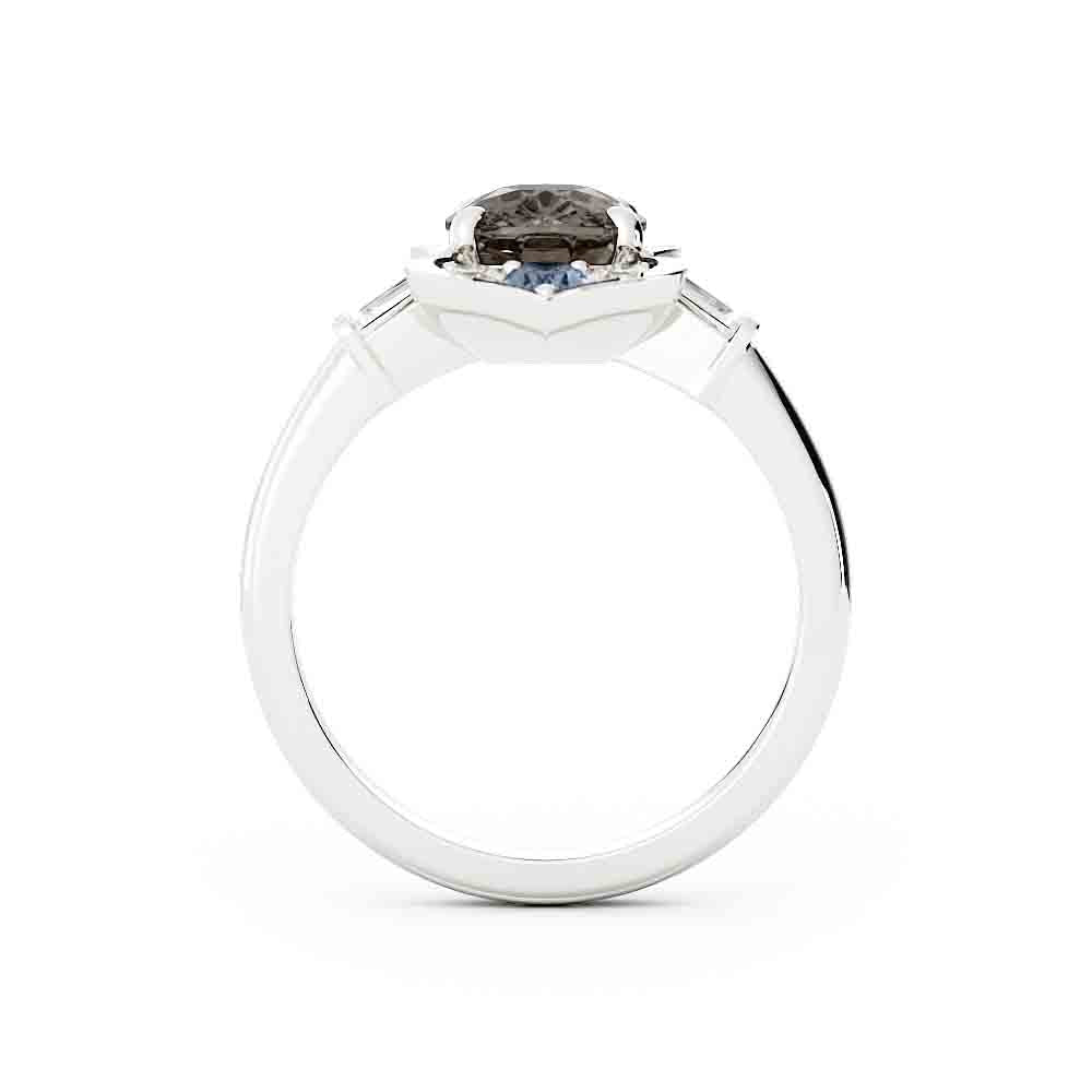 Morganite and Sapphire Ring