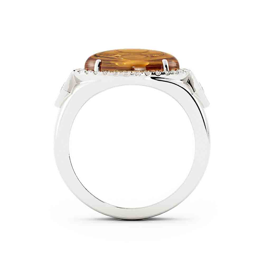 Ladies Elk Tooth and Diamond Ring