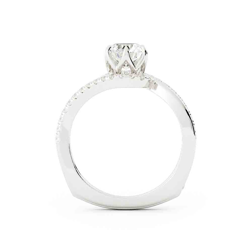 Bypass Diamond Engagment Ring