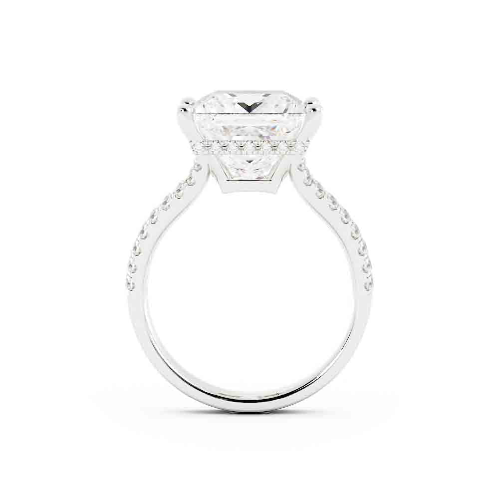 6ct Princess Center Split Shank Ring