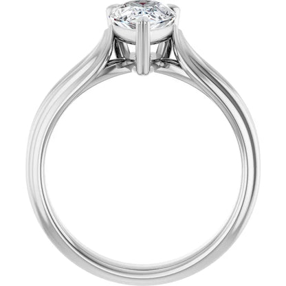 14K White Gold 1 1/2 CTW Pear-Cut Diamond Split Shank Engagement Ring