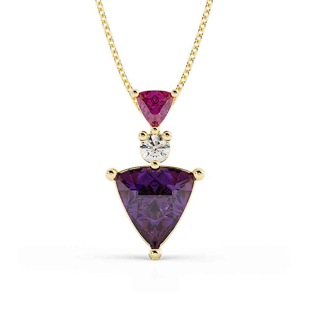0827 Color stone pendant