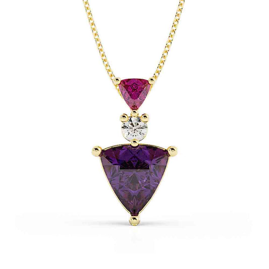0827 Color stone pendant