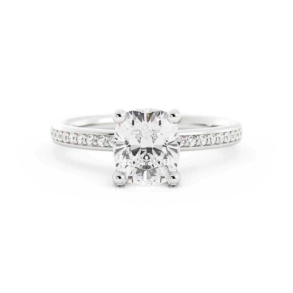 Rd Diamond Ring With Bead Set Diamonds