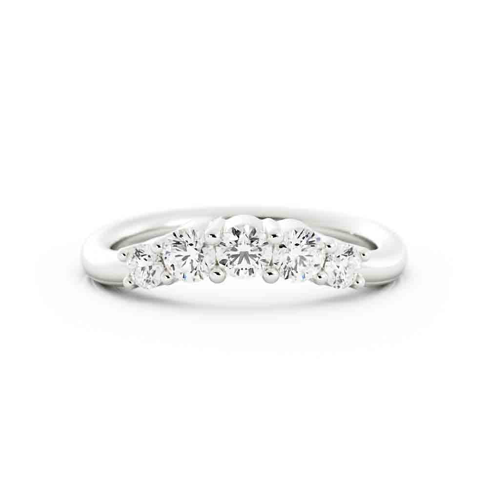 Elegant Curved Band To Fit That Large Engagement Stone Ring