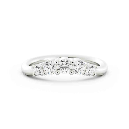 Elegant Curved Band To Fit That Large Engagement Stone Ring