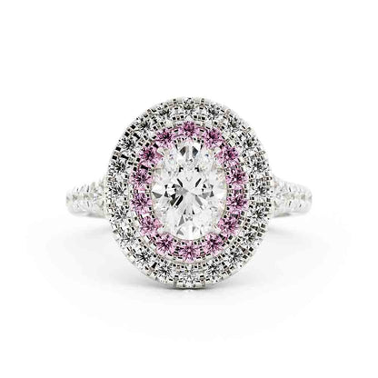 Pink Diamond Accent Engagement Ring