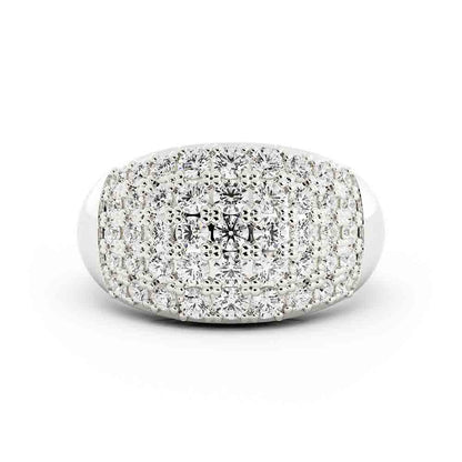 5 Row Graduated Diamond Wide Band