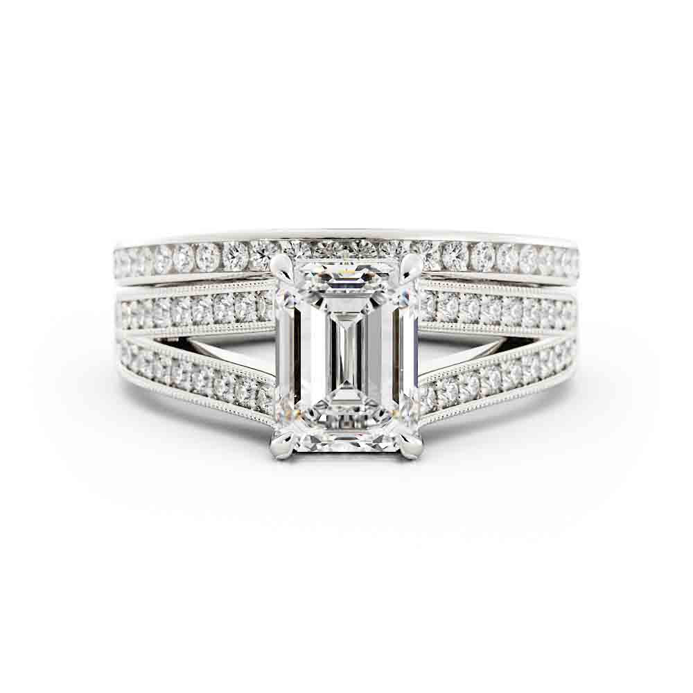 Split Shank Diamond Ring Set