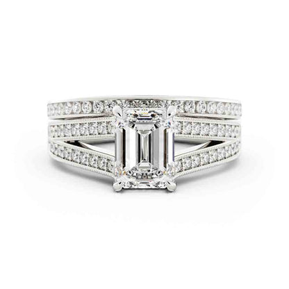 Split Shank Diamond Ring Set