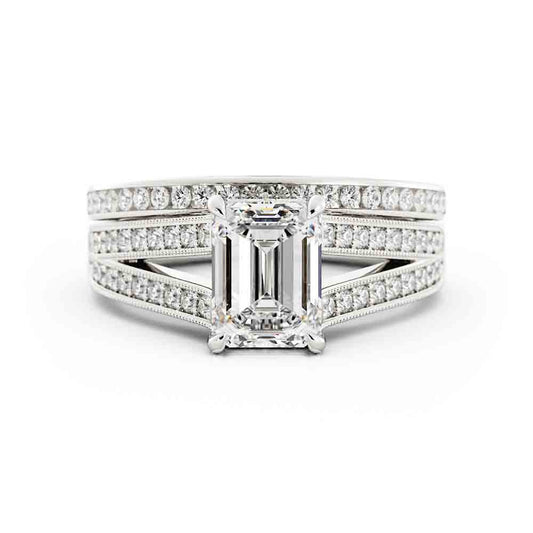 Split Shank Diamond Ring Set