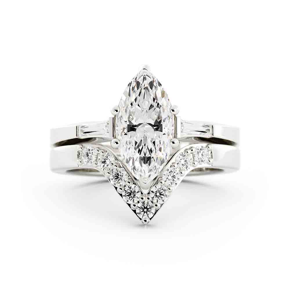 Marquise Diamond with Bag and Rd Diamond Set