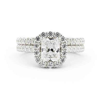 Halo Diamond Ring Set