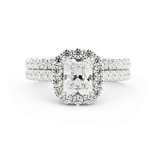Halo Diamond Ring Set