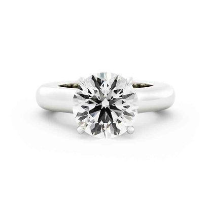 Deep Shank Engagment Ring with a Diamond Gallery to Fit with Large Eternity Ring