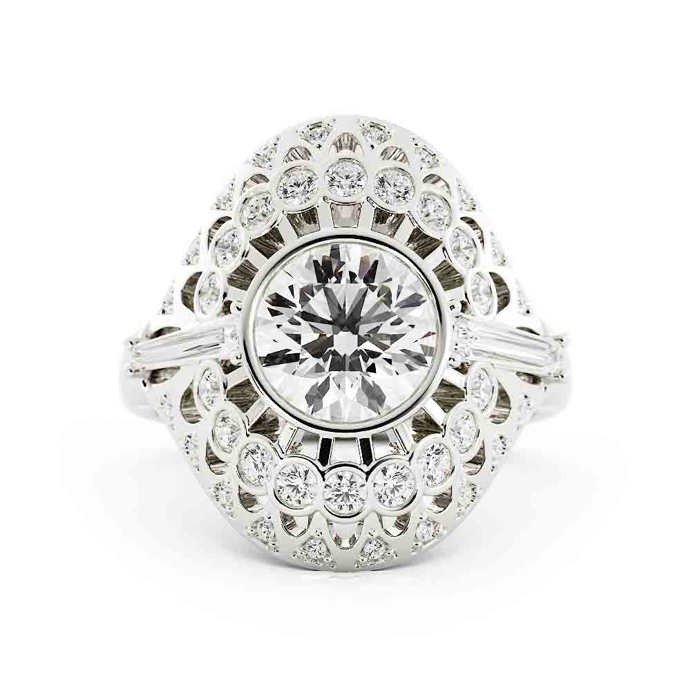 Vintage Designed Ring with Bag Sides