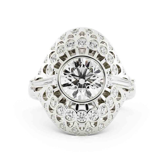 Vintage Designed Ring with Bag Sides