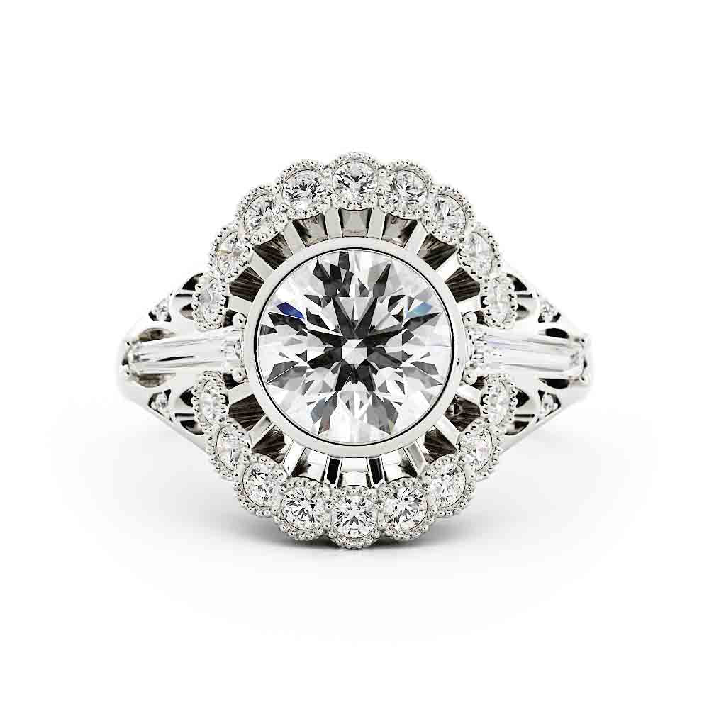 Vintage Designed Ring with Bag Sides
