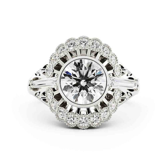 Vintage Designed Ring with Bag Sides