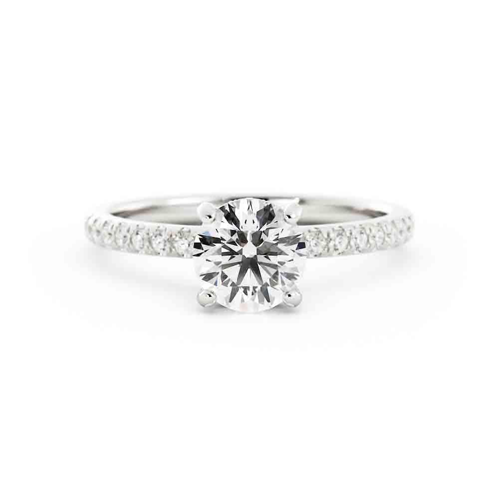 Round Diamond Split Prong Engagment Ring