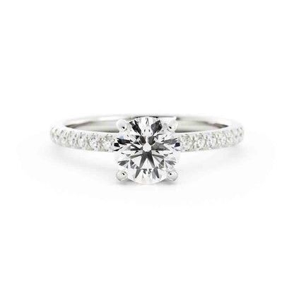 Round Diamond Split Prong Engagment Ring