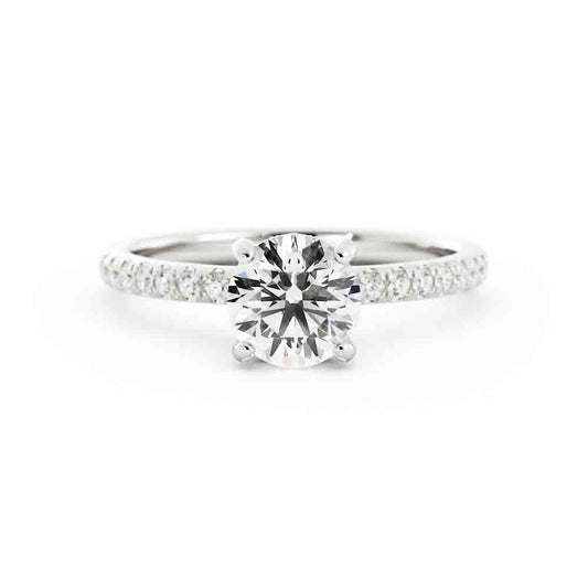 Round Diamond Split Prong Engagment Ring