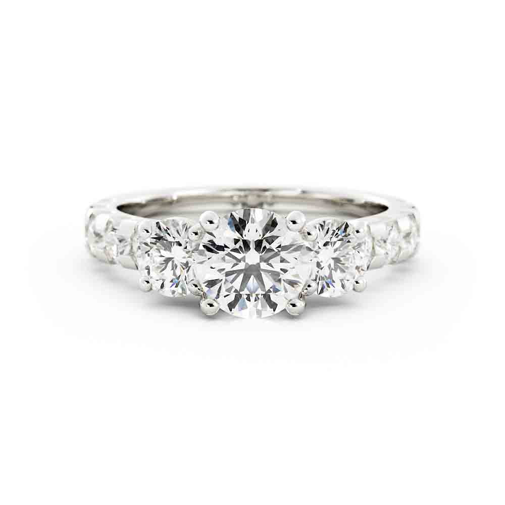 Round 3 Stone and Diamond Side Stones