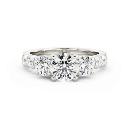 Round 3 Stone and Diamond Side Stones
