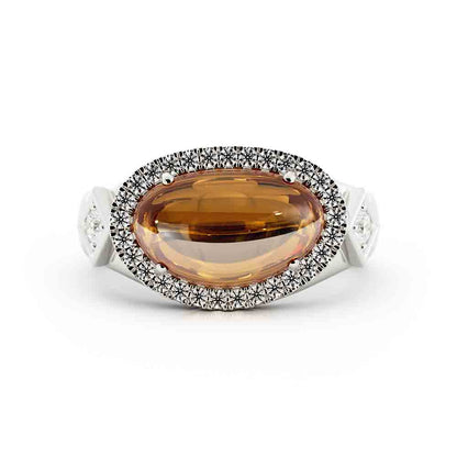 Ladies Elk Tooth and Diamond Ring