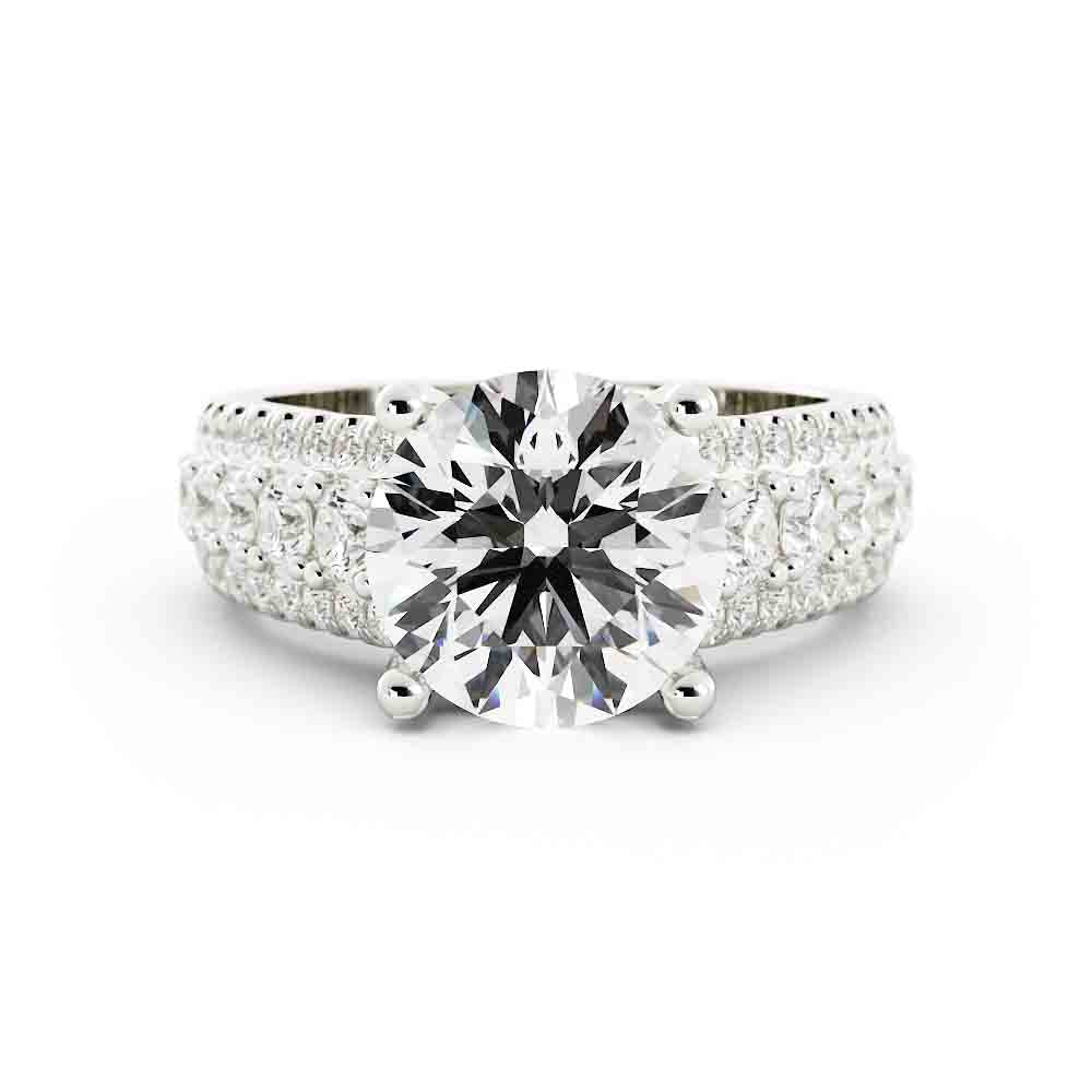 Round Diamond Pave Ring
