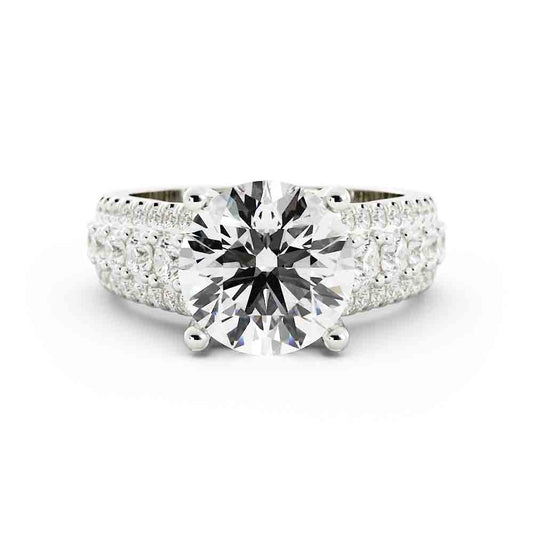 Round Diamond Pave Ring