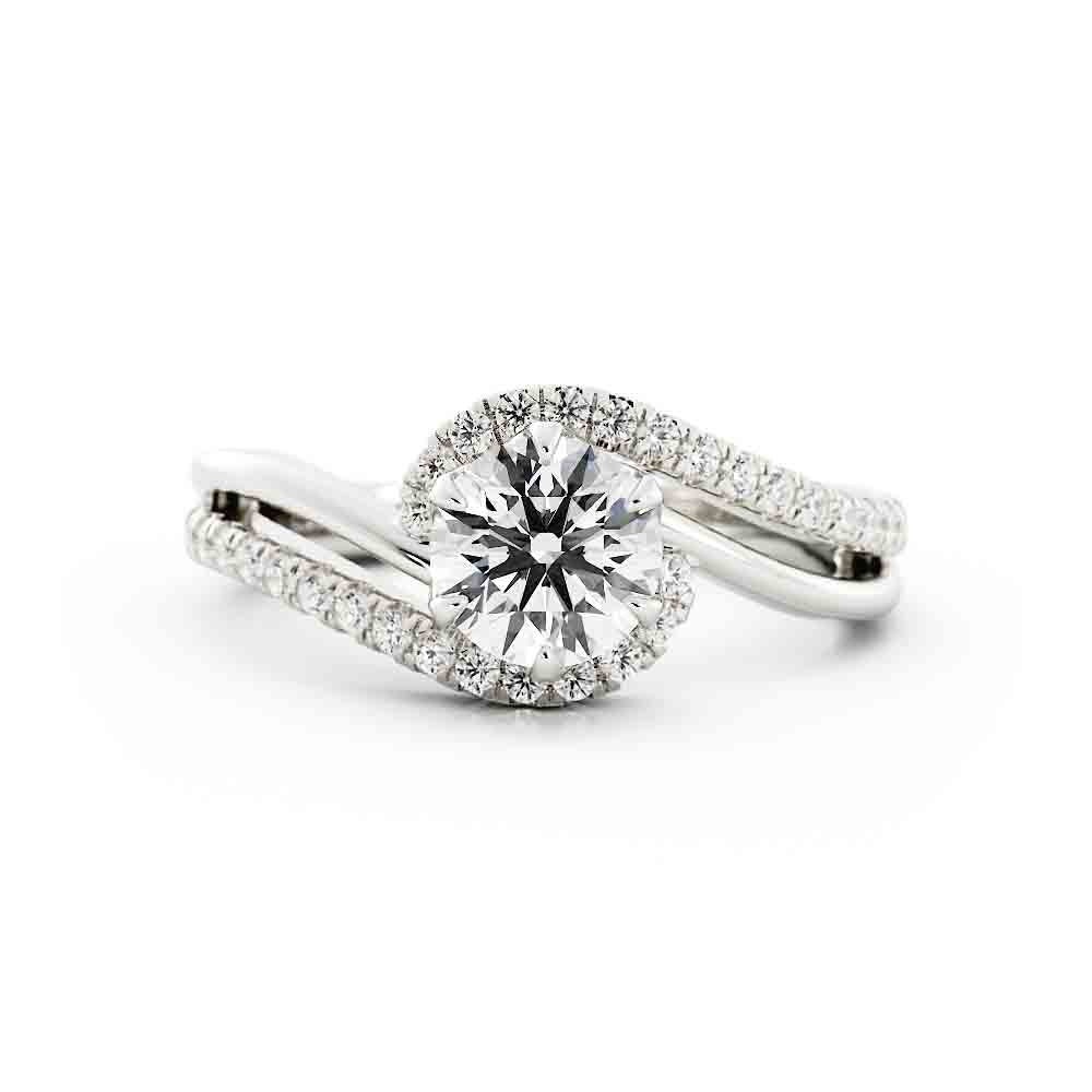 Bypass Diamond Engagment Ring