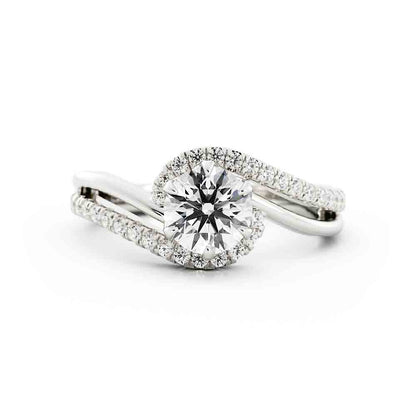 Bypass Diamond Engagment Ring