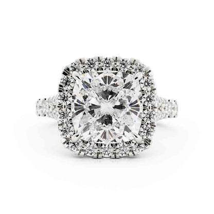 Cushion Center Diamond Halo Ring