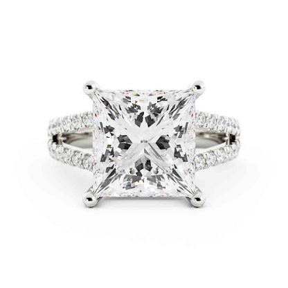 6ct Princess Center Split Shank Ring