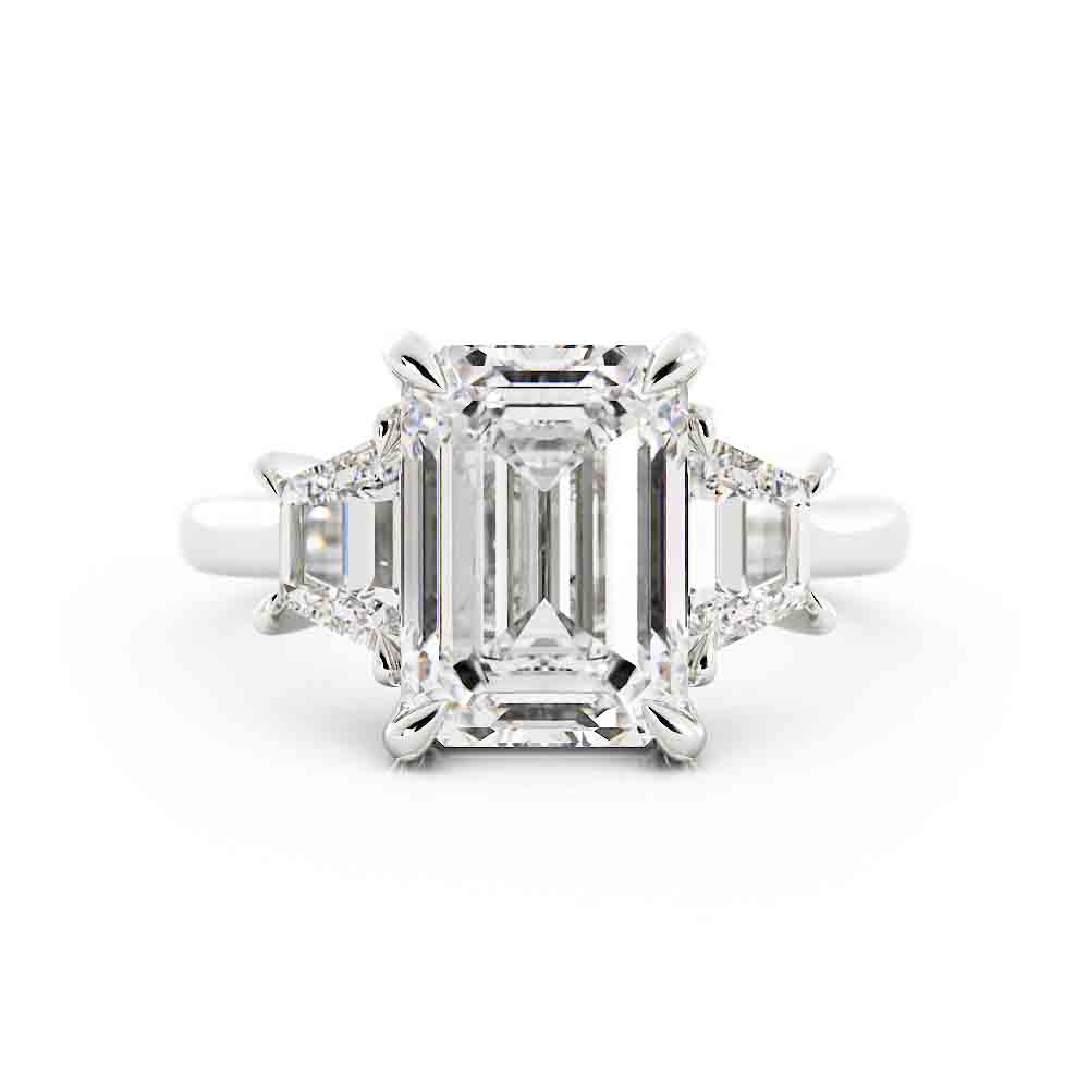3 Stone Emerald Cut Laboratory-Grown Diamond Ring