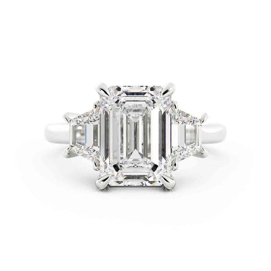 3 Stone Emerald Cut