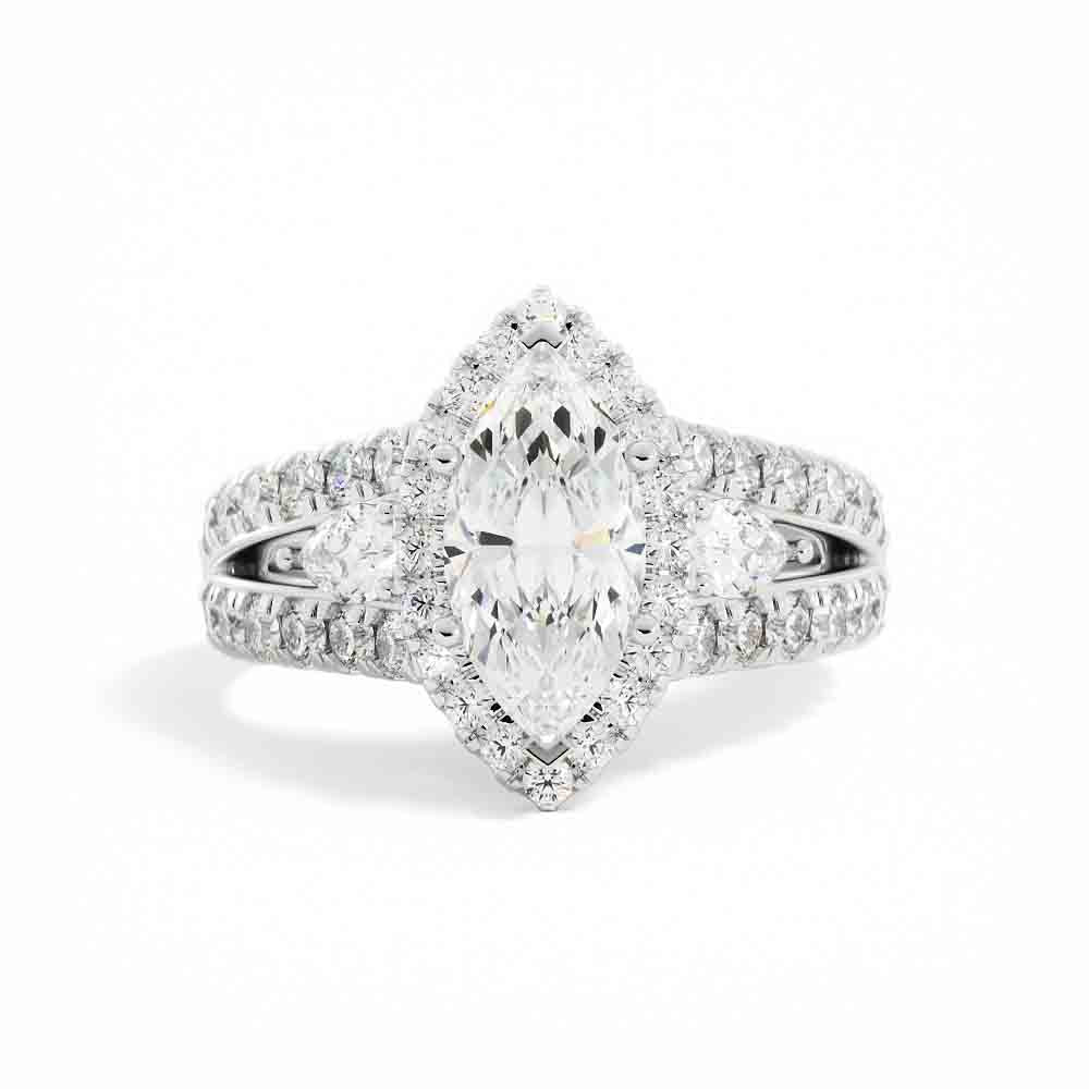 Marquise, Pear Shaped, and Round Diamond Ring