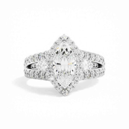 Marquise, Pear Shaped, and Round Diamond Ring