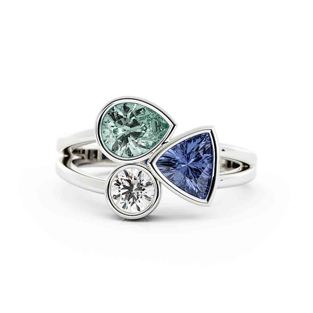 Split Shank Colored Stone Ring