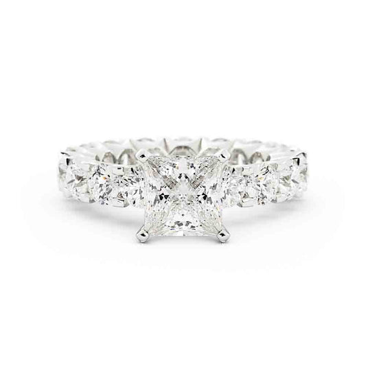 Eternity Diamond Ring With Princess Center