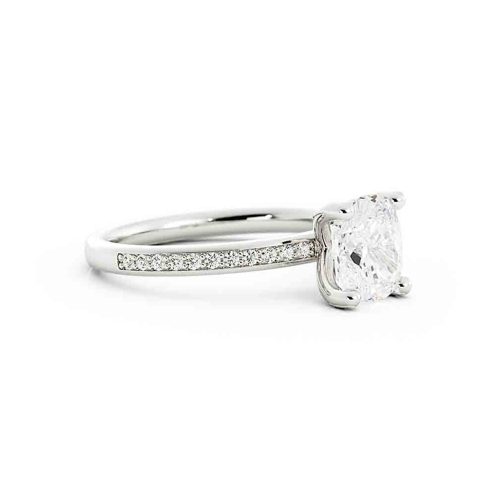 Rd Diamond Ring With Bead Set Diamonds