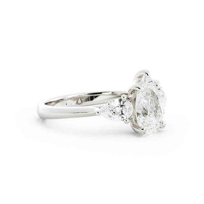 3 Stone Pear Shape Diamond Ring