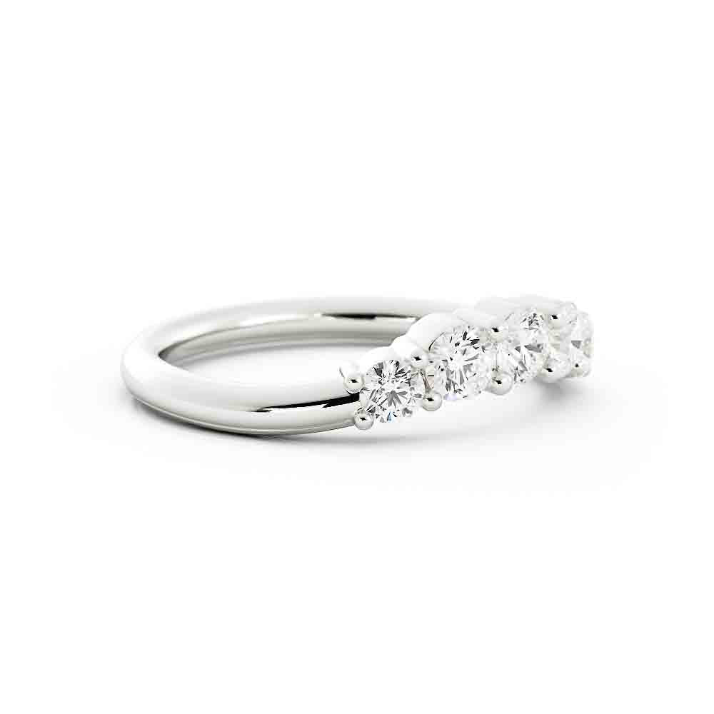 Elegant Curved Band To Fit That Large Engagement Stone Ring