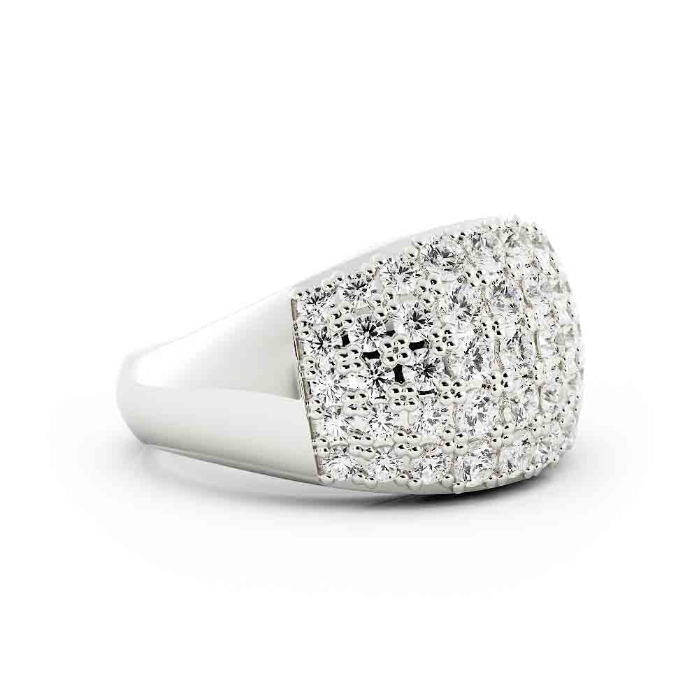 5 Row Graduated Diamond Wide Band