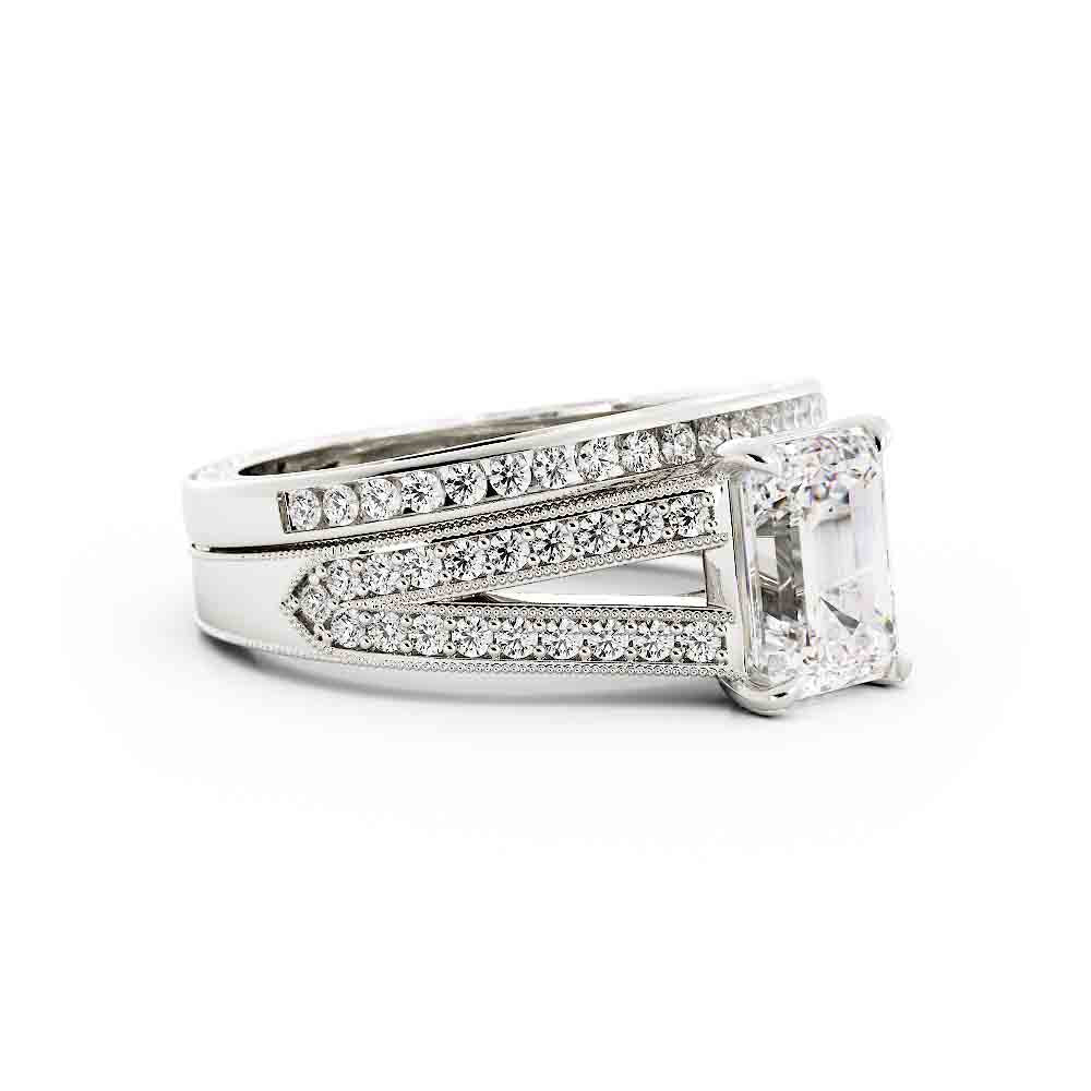Split Shank Diamond Ring Set
