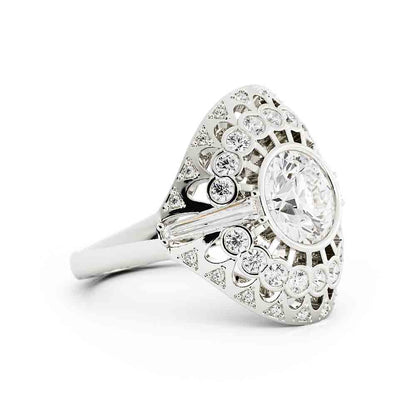 Vintage Designed Ring with Bag Sides