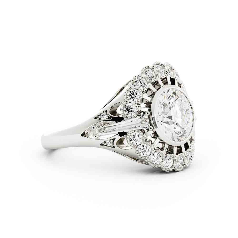 Vintage Designed Ring with Bag Sides
