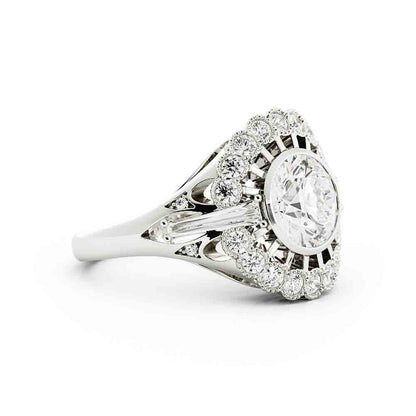 Vintage Designed Ring with Bag Sides
